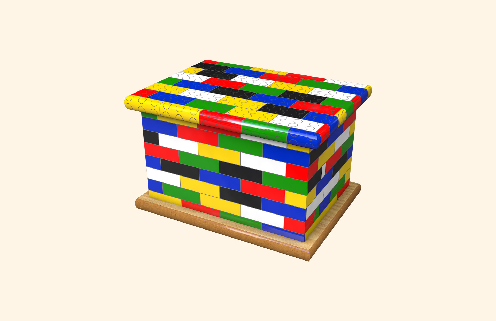 Building Blocks child ashes casket